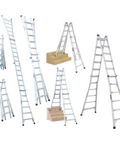 Werner 23 Ft. Aluminum Multi-Position Telescoping Ladder with 300 Lb. Load Capacity Type IA Ladder Rating