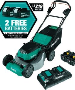 Makita 36V (18V X2) LXT Brushless 21 In. Self-Propelled Commercial Lawn Mower Kit with 4 Batteries (5.0Ah)