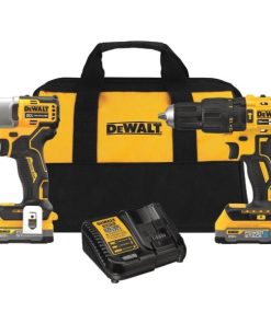 DEWALT 2-Tool 20V MAX Brushless Hammer Drill/Driver & Impact Driver Cordless Tool Combo Kit with 2 POWERSTACK Batteries
