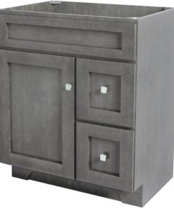 CraftMark St. Paul Designer Gray Stained 30 In. W x 34 In. H x 21 In. D Vanity Base, 1 Door/2 Drawer