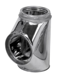 SELKIRK Sure-Temp 8 In. Stainless Steel Insulated Tee with Cap