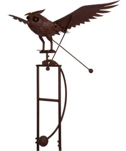 Terre Verde 76 In. Steel Jumbo Rocking Owl Garden Stake