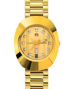 Rado The Original Automatic DiaStar Gold Dial Stainless Steel Watch, 35mm