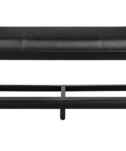 RAM Game Room Black Spectator Storage Bench