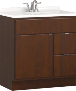 Bertch Riverside 30 In. W x 34-1/2 In. H x 21 In. D Brindle Vanity Base, 2 Door/2 Drawer
