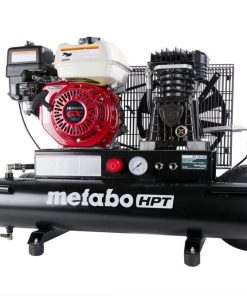 5.5 HP Gas Powered, 8 Gallon Wheelbarrow Air Compressor w/ Control Panel, Oil-lube