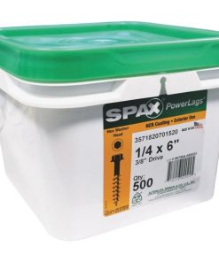 Spax PowerLags 1/4 In. x 6 In. Hex Head Exterior Structure Screw (500 Ct.)