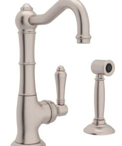 Rohl Cinquanta Satin Nickel Bar/Prep Kitchen Faucet w/ Sidespray
