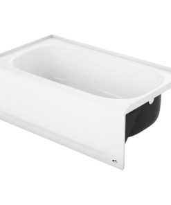 Briggs Pendant 46-1/2 In. L x 27 In. W Right Drain Bathtub in White