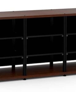 Salamander Designs Synergy Core Module Dark Walnut with Black Post AV Cabinet