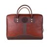 23 Liter Capacity Brown Trim Bison Leather Computer Briefcase