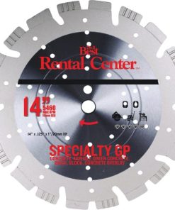 Virginia Abrasives 14 In. Alternating Turbo & Wedge Segments Dry/Wet Premium Diamond Blade