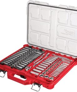 Milwaukee Std/Metric 1/4 In. & 3/8 In. Drive 6-Point Ratchet & Socket Set w/PACKOUT Organizer (106-Piece)
