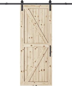 Colonial Elegance Artisan 37 In. x 84 In. x 1.38 In. K-Style Unfinished Barn Door Kit