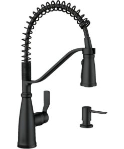 Moen Nolia Single Handle  Pull-Down Kitchen Faucet, Matte Black