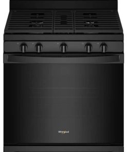 Whirlpool 5 Cu. Ft. Black 5-In-1 Air Fry Gas Range