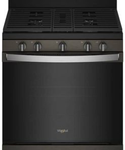 Whirlpool 5 Cu. Ft. Fingerprint Resistant Black Stainless Steel 5-In-1 Air Fry Gas Range