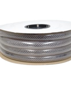 Abbott Rubber 1-3/4 In. x 1-1/4 In. x 50 Ft. Clear T12 Braided PVC Tubing, Bulk Spool