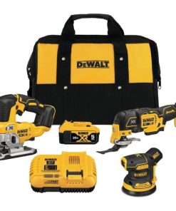 DEWALT 3-Tool 20V MAX XR Lithium-Ion Brushless Random Orbital Sander, Oscillating Tool, & Jigsaw Cordless Tool Combo Kit