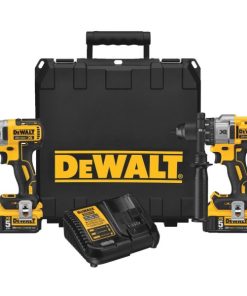 DEWALT 2-Tool 20V MAX XR Lithium-Ion Brushless Premium Hammer Drill & Impact Driver Cordless Tool Combo Kit