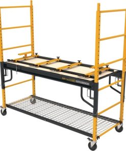 Metaltech 4-in-1 Scaffolding, Miter Saw Stand, Storage Rack & Utility Cart