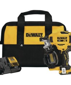 DEWALT 20 Volt MAX Lithium-Ion Brushless 15 Degree 1-3/4 In. Coil Cordless Roofing Nailer Kit