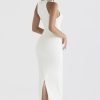 Eleanora Ivory Plunge Maxi Dress