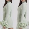Camilla Pistachio Ruffle Cuff Mini Dress