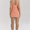 Faena Sorbet Plunge Floral Appliqu?? Mini Dress