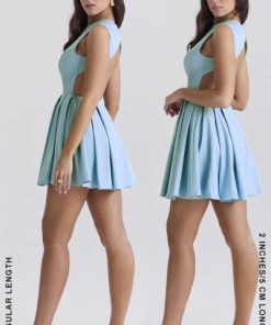 Ingrid Tuscan Blue Twill Mini Dress
