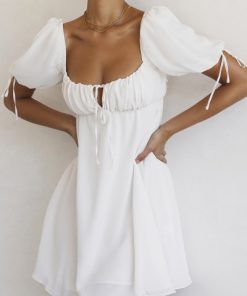 Princess Ivory Georgette Mini Dress