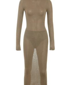 Roberta Tan Knit Midi Dress