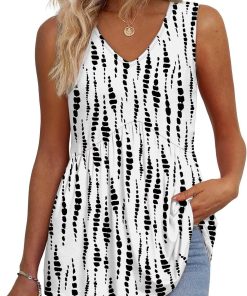 Women's V Neck Printed Tank Top (Buy 3 Free Shipping)