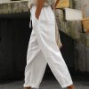 Women's Pure Color Elegant Casual Cotton Pants