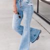 90s Vintage Button Up High Waist Flare Jeans