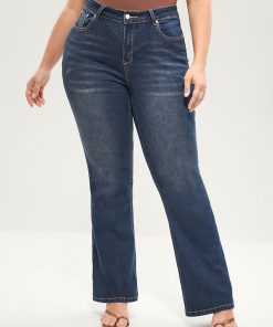 Bootcut Very Stretchy Mid Rise Medium Wash Sculpt Waist Jeans
