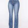 ðŸ”¥ðŸ”¥Button Fly Booty Shaping High Waist Flare Jeans