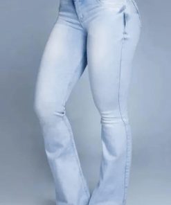 2024 Button Front Butt Lifting Flare Jeans