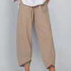 Women's Cotton Linen Simple Loose Casual Ninth Pants