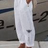 Women's Let It Bee Print Cotton Linen Casual Pants