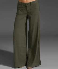 2024 New Dual Pocket Front Wide Leg Jeans