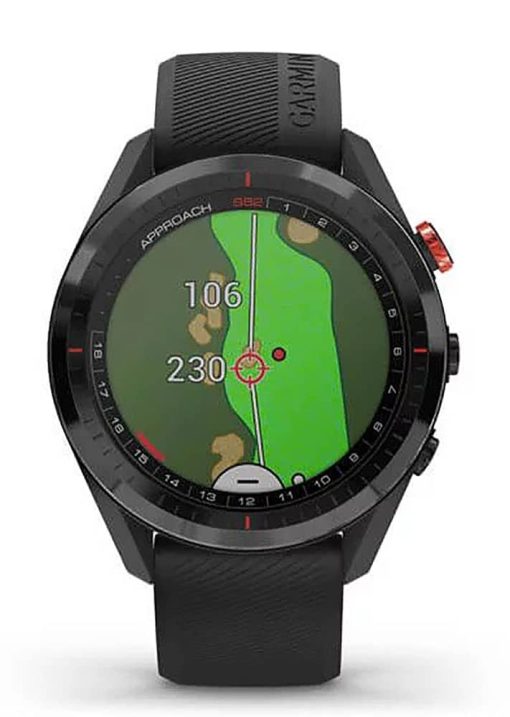 Garmin Approach S62 Black Ceramic Bezel With Black Silicone Band Smartwatch - Image 2