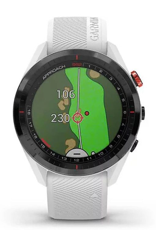 Garmin Approach S62 Black Ceramic Bezel With White Silicone Band Smartwatch - Image 2