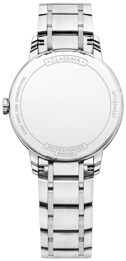 Baume & Mercier Classima Diamond MOP Dial Silver-Tone Polished Steel Watch , 31mm - Image 2