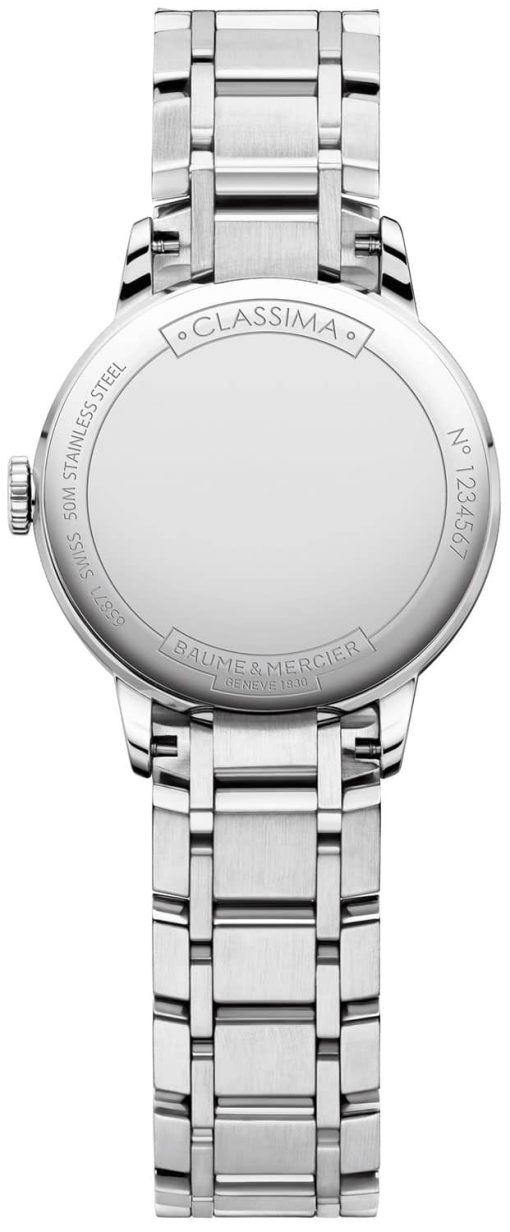 Baume & Mercier Classima Diamond-Set MOP Dial Polished Steel Bracelet Watch, 27mm - Image 2