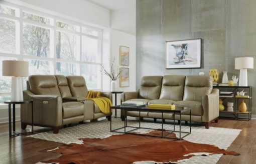 Flexsteel Forte Leather Power Reclining Sofa With Power Headrests - Image 3