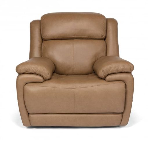 Flexsteel Elijah Leather Power Recliner With Power Headrest & Lumbar - Image 2