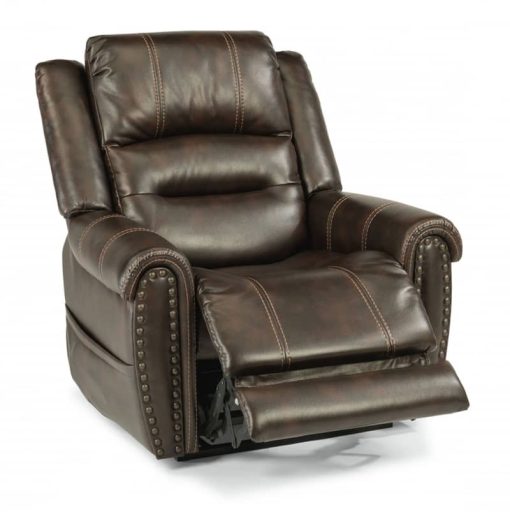 Flexsteel Oscar Fabric Power Lift Recliner With Power Headrest & Lumbar - Image 2