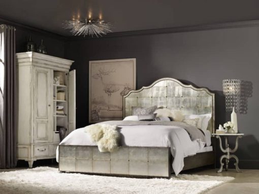 Hooker Furniture Bedroom Arabella King Mirrored Panel Bed - Image 2