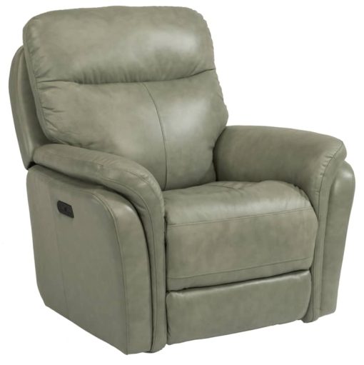 Flexsteel Zoey Leather Power Gliding Recliner With Power Headrest